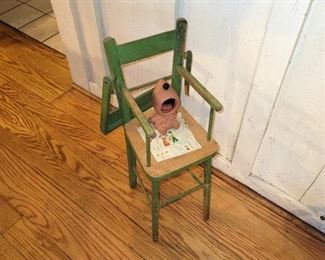 Vintage doll highchair