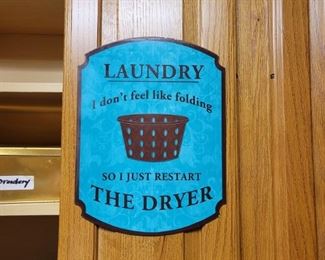 Laundry whimsical signs