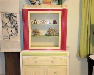Gorgeous painted art deco cabinet