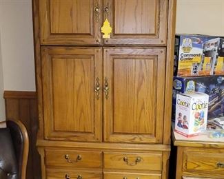 Tall wood cabinet