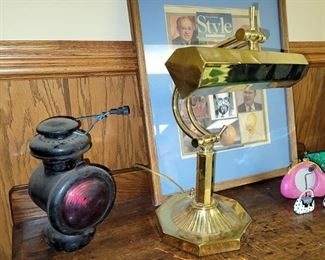 Antique model t tailight,  brass lamp