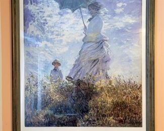Framed Monet poster