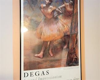 Framed Degas poster