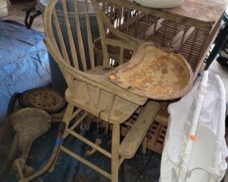Antique high chair (not for human use)