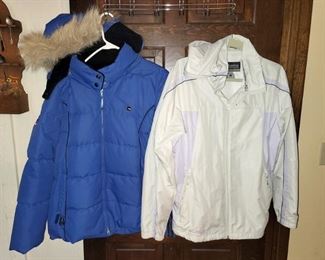 Parka and Columbia wind breaker