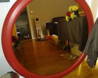 Large round mirror