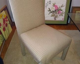 Set of six parsons chairs
