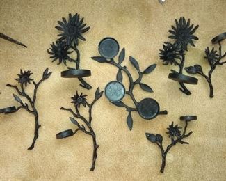 Cast iron candle wall hangings