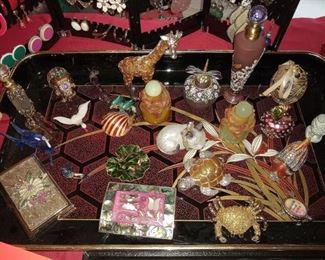 Enamel trinket boxes and such