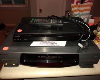 Toshiba VHS and Sony DVD player