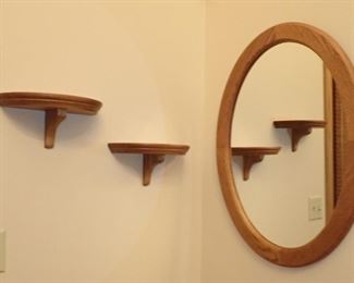 WALL MIRROR AND WALL SHELVES