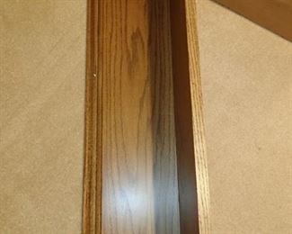 LONG OAK WALL SHELF AND QUILT HOLDER