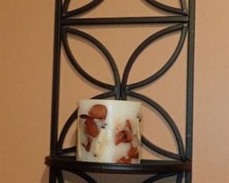 METAL WALL CANDLE HOLDER