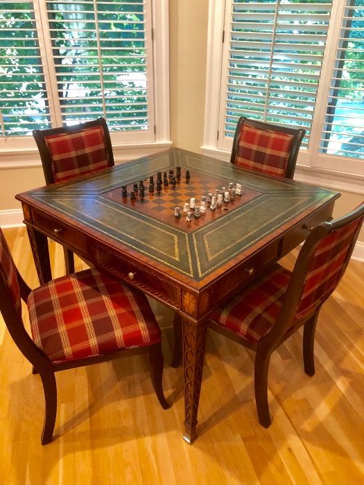 Maitland Smith inlaid game table 