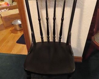 ANTIQUE EBONY CHAIR