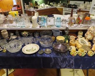 COLLECTION OF JARS - SEASHELLS - CRYSTAL