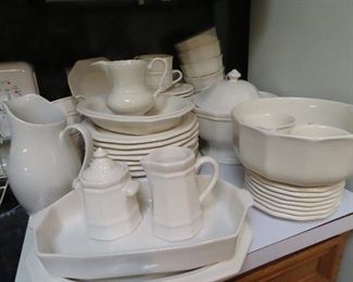 SET OF 10 WHITE CHINA