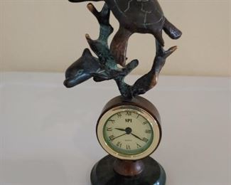 Bronze Sculpture Clock by SPI