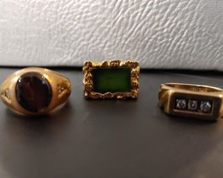 Assorted Men's Gold Rings