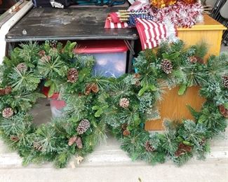 2 large Christmas Wreaths - approx 30" diameter