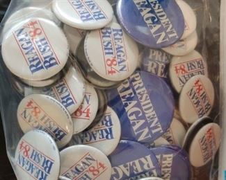 Reagan & Bush Presidential campaign buttons