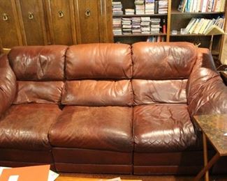 Available for sale prior to the estate sale. Leather couch  530-693-0386  $95 obo