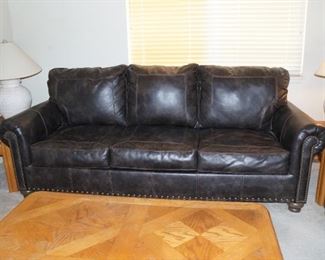 Family room leather couch 