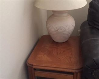 side table. lamp