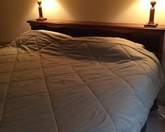 King size bed board and mattress set.



