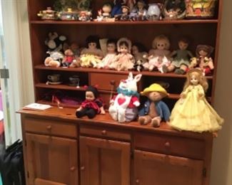 Beautiful Cabinet and Collection of Dolls
