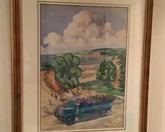 Vintage Watercolor, Signed Lower Right by Ethel K. Cole $650