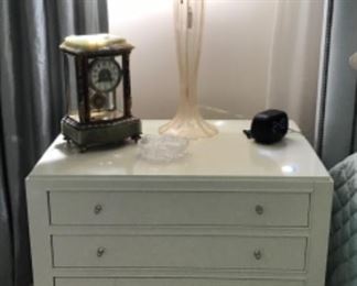 Pair of Night Stands by Barbara Barry for Baker $1,100 Pair of Murano Glass Lamps for Baker $695