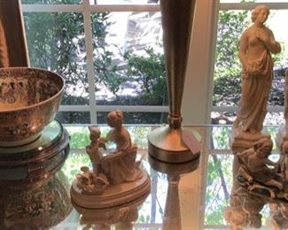 A Rose Medallion Bowl $95 Porcelain Figurines 