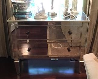 One of Two   Mirrored Chests by Julia Gray, Priced Separately $595 