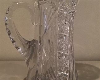 Antique Cut Glass Water Pitcher $65