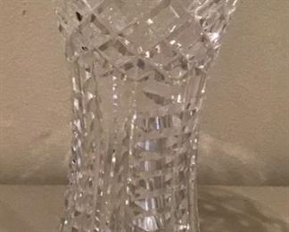Cut Glass Vase By Waterford $28