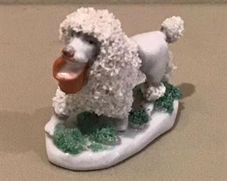 A Small Poodle Figurine, German, $65