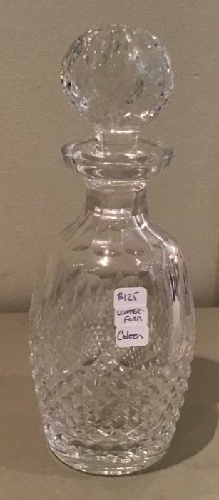 A Cut Crystal Decanter By Waterford $125