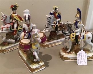 A Group Of Porcelain Soldiers, German $425/ Four 