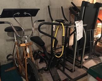 A good variety of exercise equipment