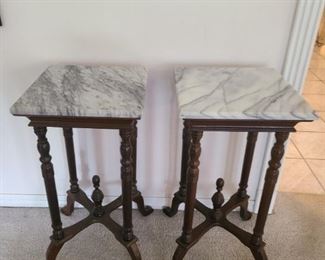 Marble tops  ~ plant stands/side table