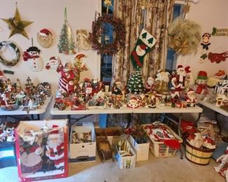 Mix of new, vintage and rare holiday decorations 