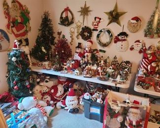 Mix of new, vintage and rare holiday decorations 