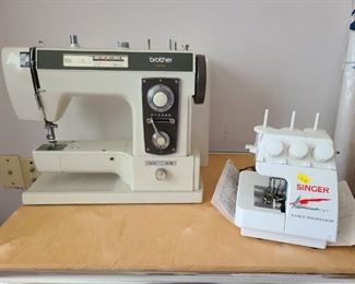 Brother 2015 sewing machine & Singer tiny serger machine
