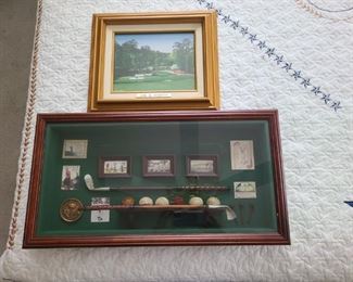 Top pic ~ 12th of Augusta 
Bottom ~ Rare golf shadow box 