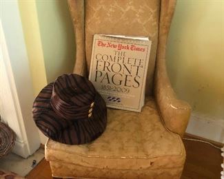 dapper chair enjoys a read in the afternoon