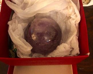 Amethyst quartz sphere Crystal Ball Reiki healing--I could use that I have some healing to do