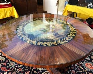 Beautiful Table  Protected by Glass Top