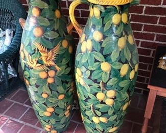 Large Hand Made Ceramic Urns that sat for decades at the Hotel DeSoto in Savannah 