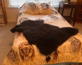 twin bed wearing large merkin